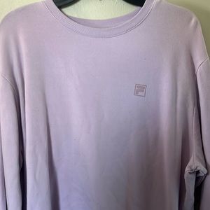 light purple Fila crewneck with pockets